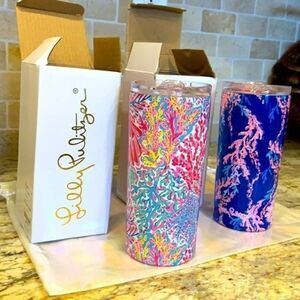 Set of 2 Lilly Pulitzer insulated tumblers new in box
